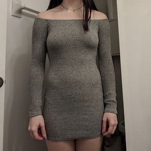 Gray fitted dress